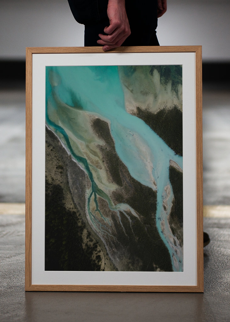 Ledovcová řeka shora