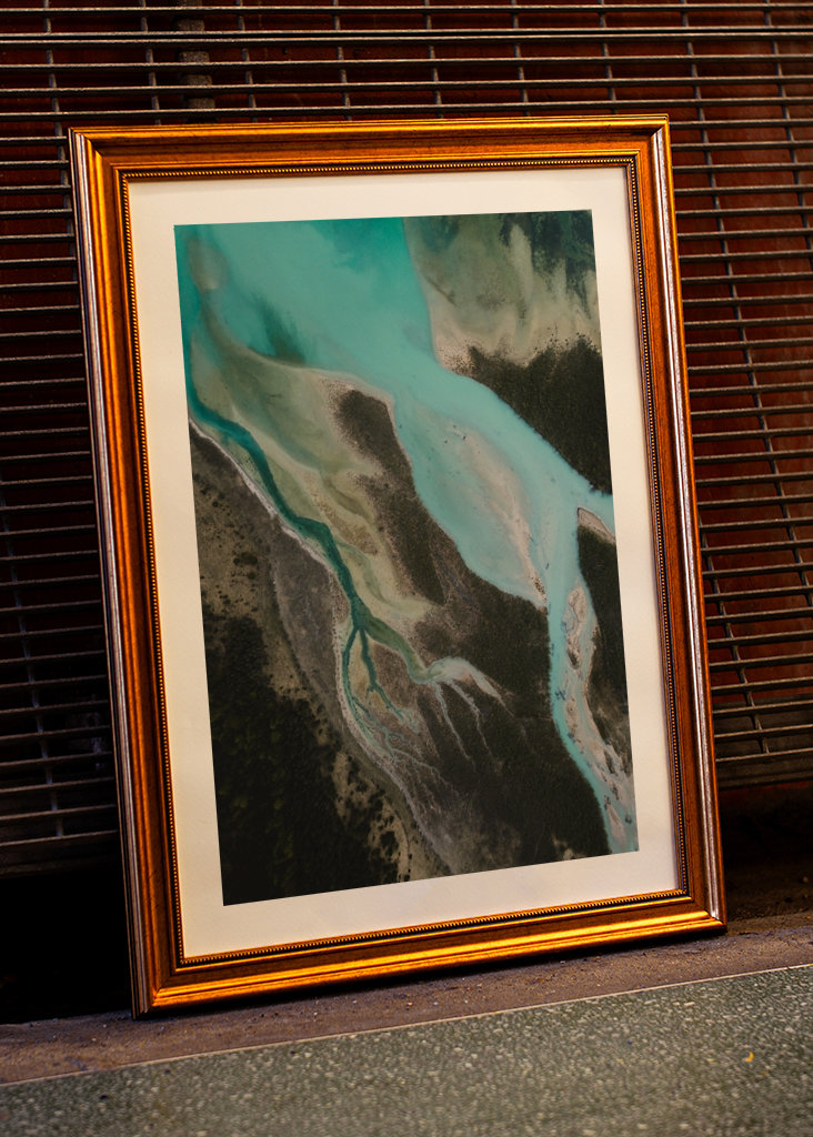 Ledovcová řeka shora