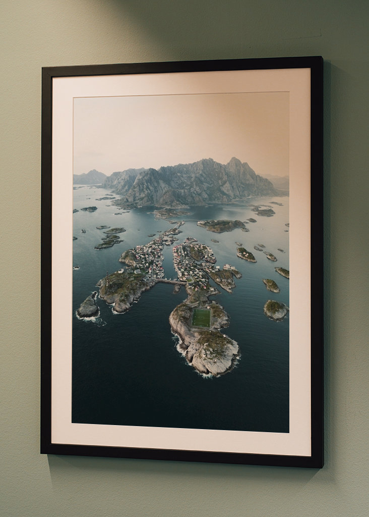 Fußballfeld Lofoten Norwegen