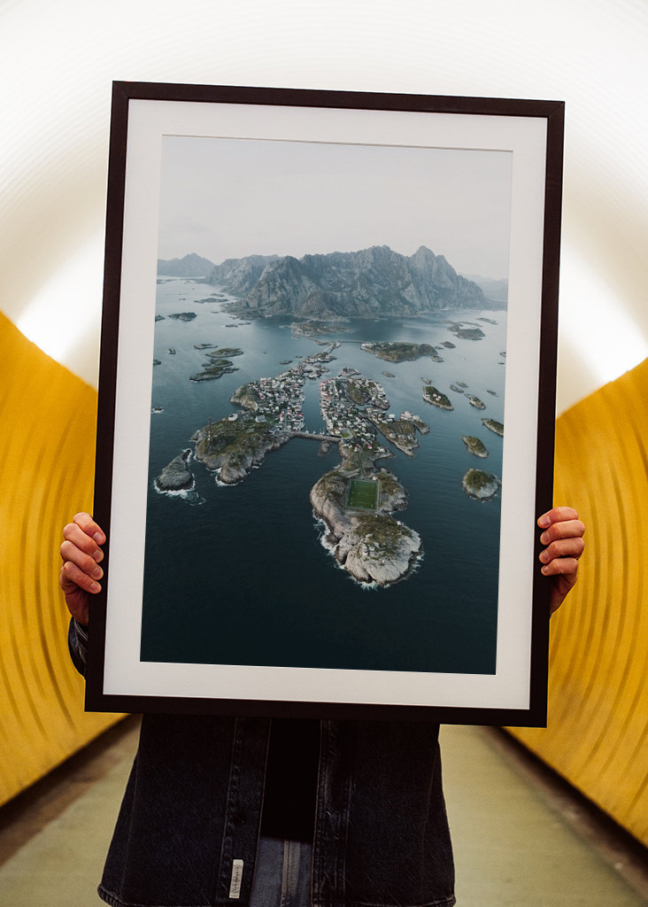 Fußballfeld Lofoten Norwegen