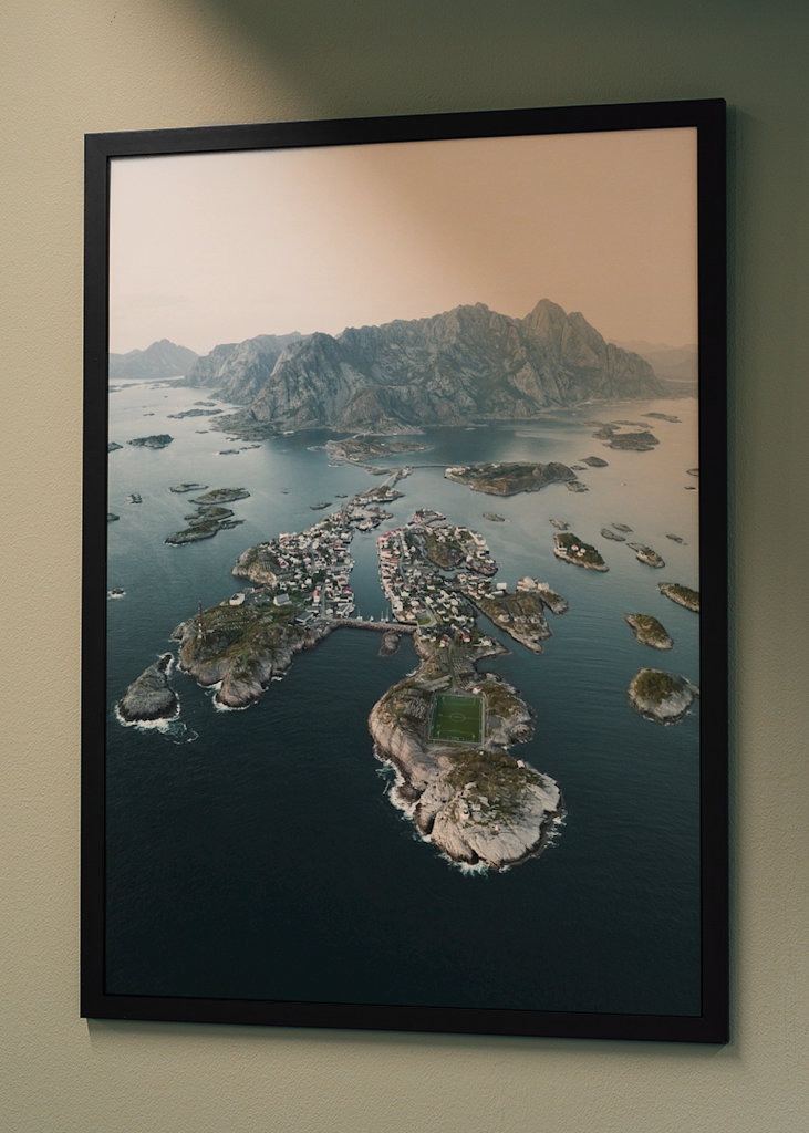 Fußballfeld Lofoten Norwegen