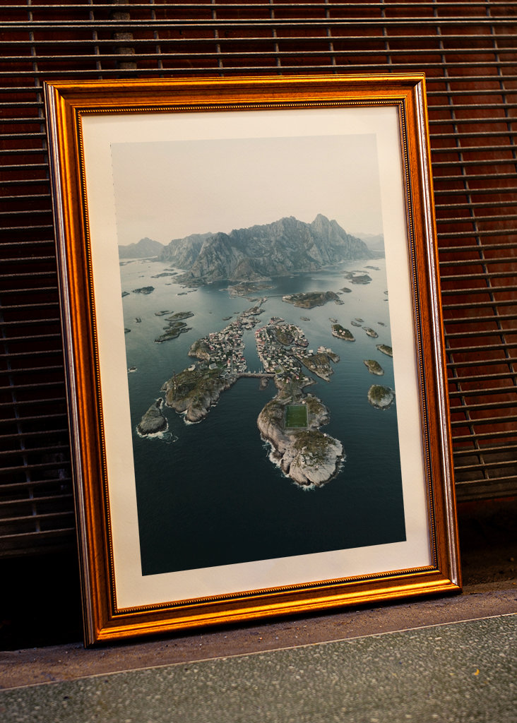 Fußballfeld Lofoten Norwegen