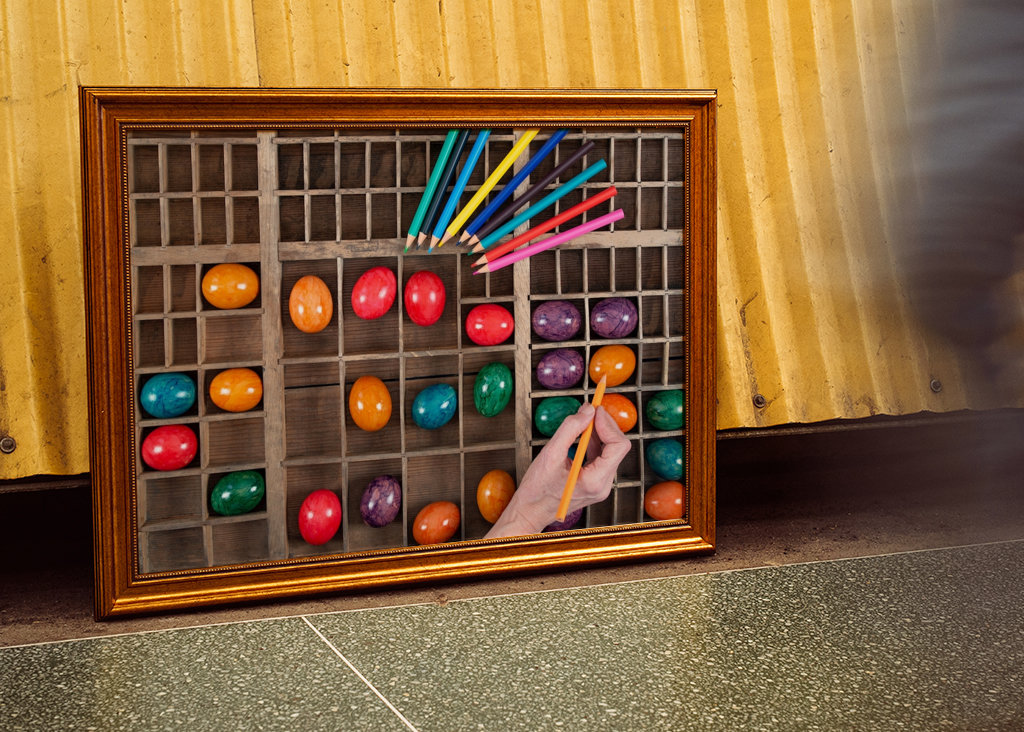 Kleurrijke eieren voor Pasen