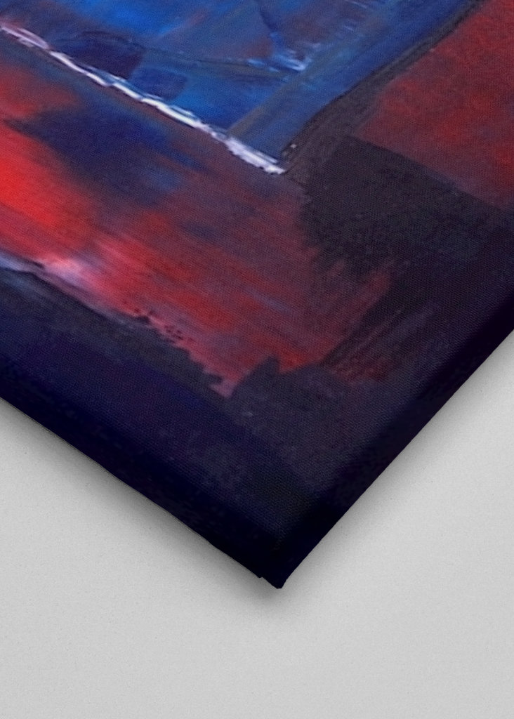 Abstrakte Formen Rot und Blau