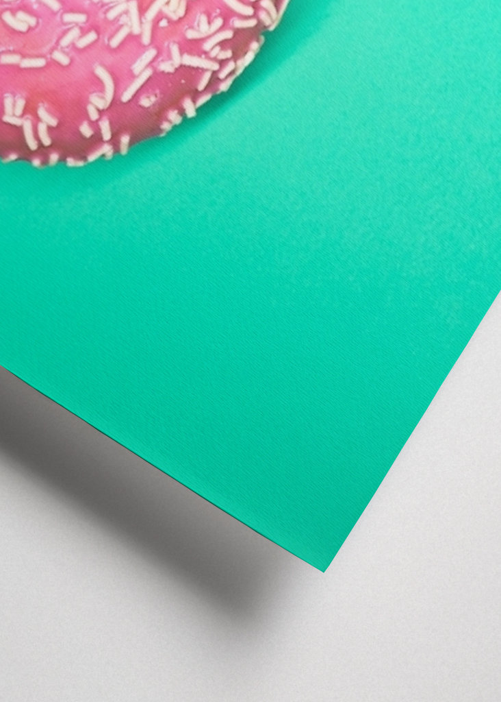 Donut - pink on green