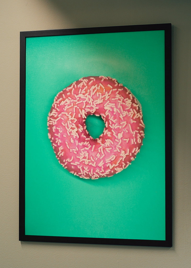 Donut - pink on green