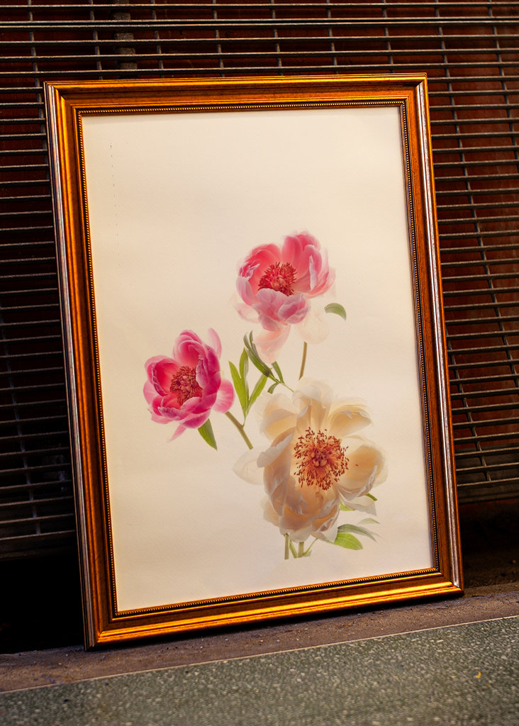 Flower-triptych CENTRE