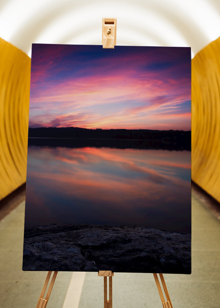 Coucher de soleil dans le sanctuaire, crâne