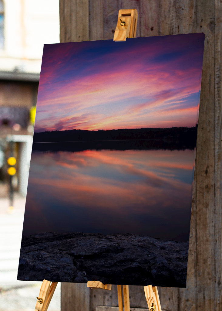 Coucher de soleil dans le sanctuaire, crâne