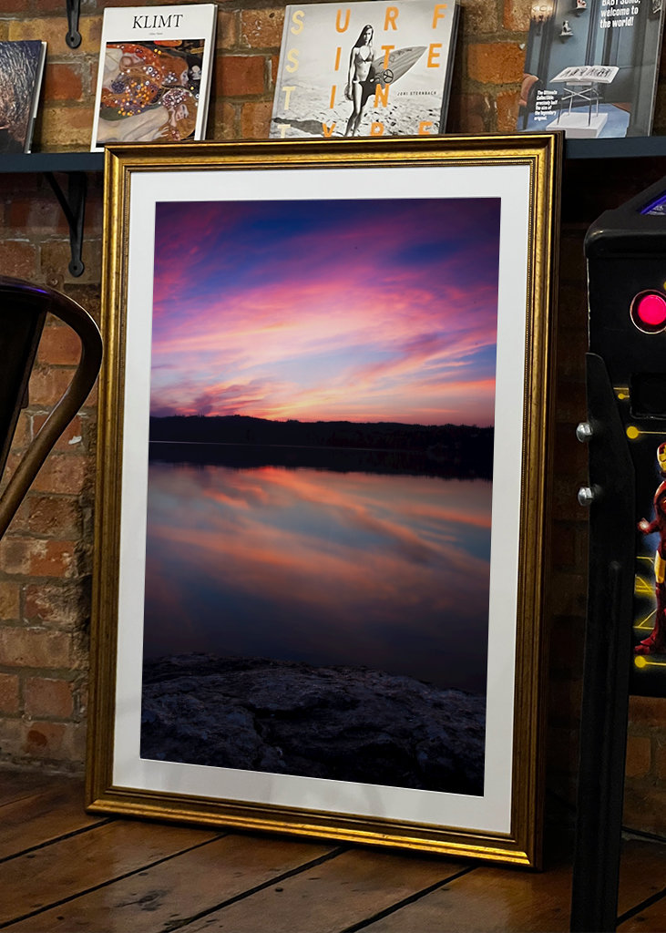 Coucher de soleil dans le sanctuaire, crâne