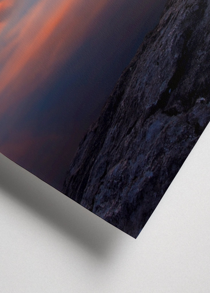 Coucher de soleil dans le sanctuaire, crâne