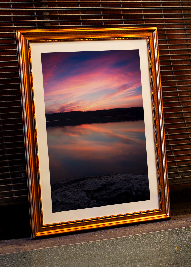 Coucher de soleil dans le sanctuaire, crâne
