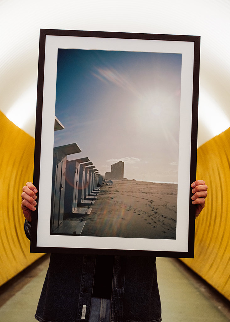 Beach cabins, analogue