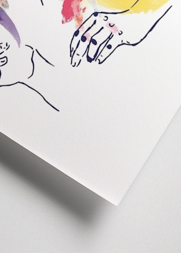 Portrait avec des fleurs