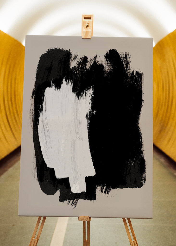 Abstracte penseelstreken 16