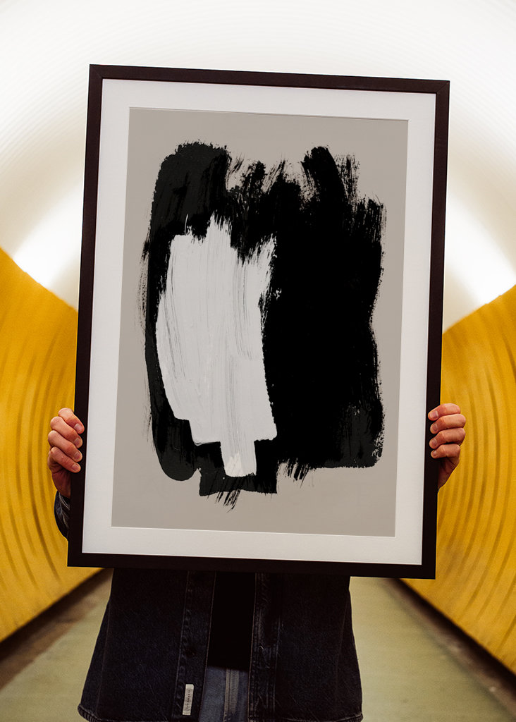 Abstracte penseelstreken 16