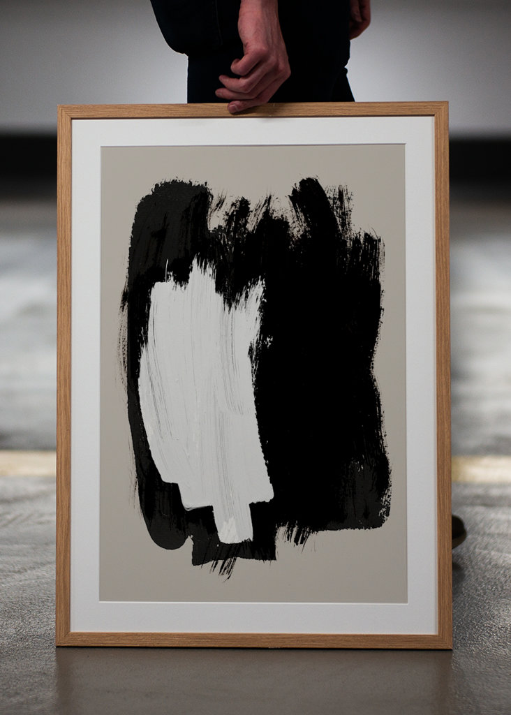 Abstracte penseelstreken 16