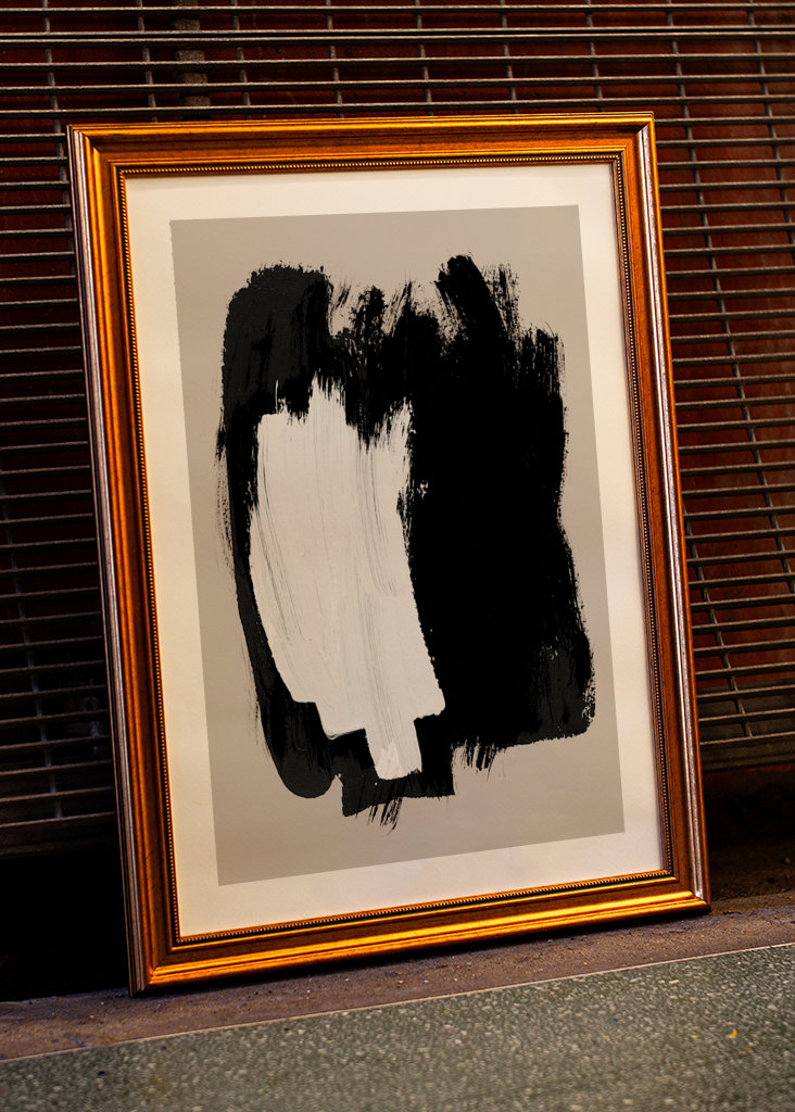 Abstracte penseelstreken 16