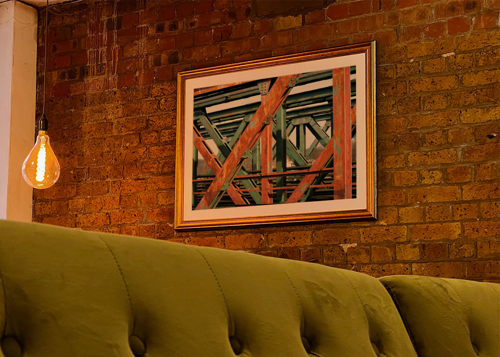 Rostige Eisenbahnbrücke