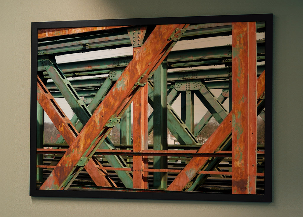 Rostige Eisenbahnbrücke