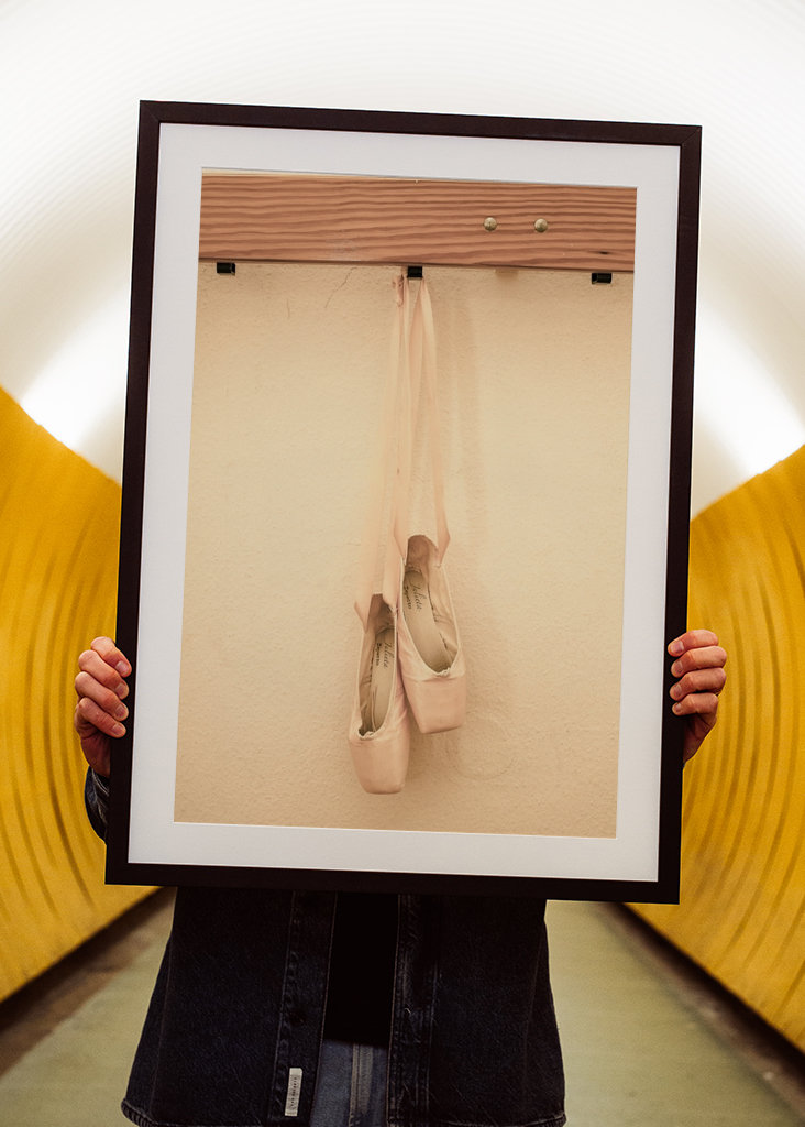 Ballettschuhe vor dem Training