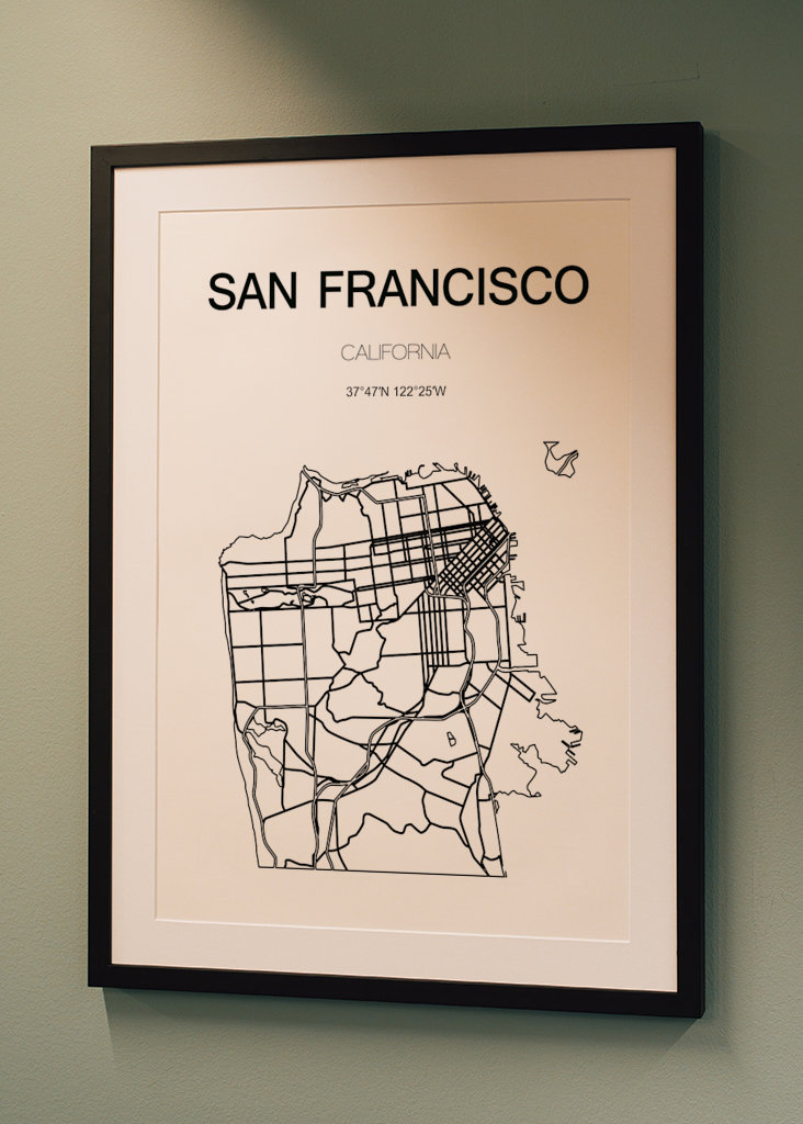San Francisco City map Poster 