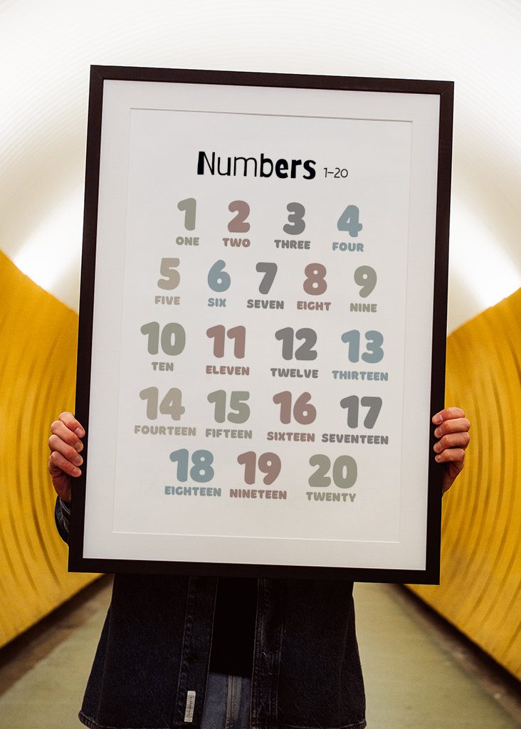 Kids numbers 1-20 Poster