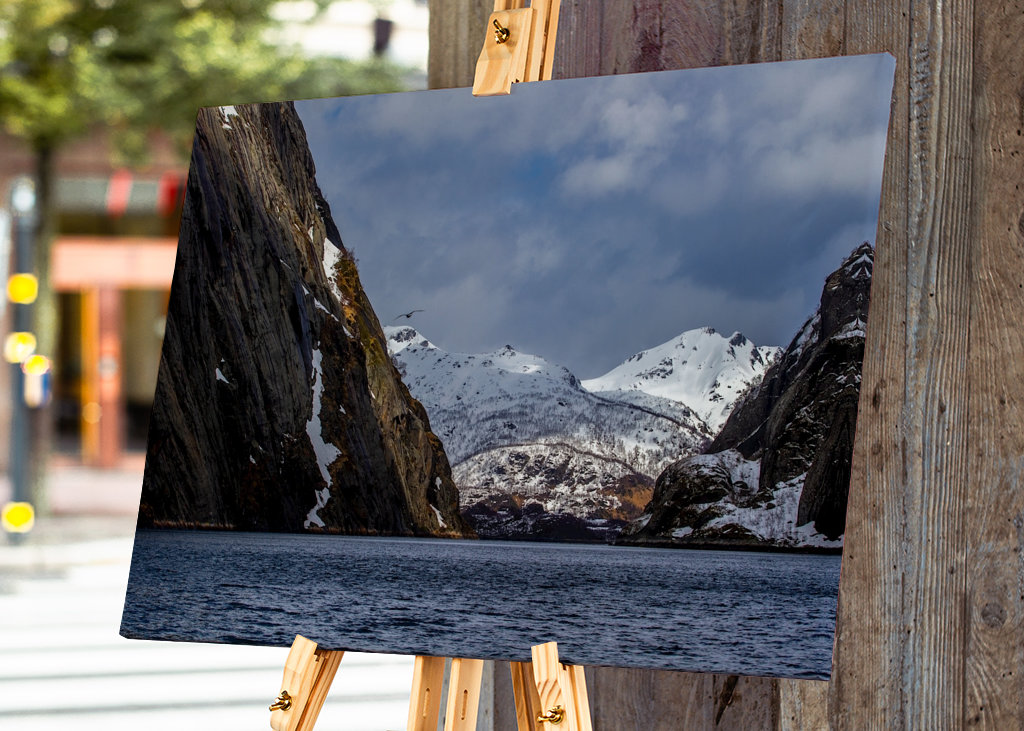 Der Trollfjord auf den Lofoten in Norwegen