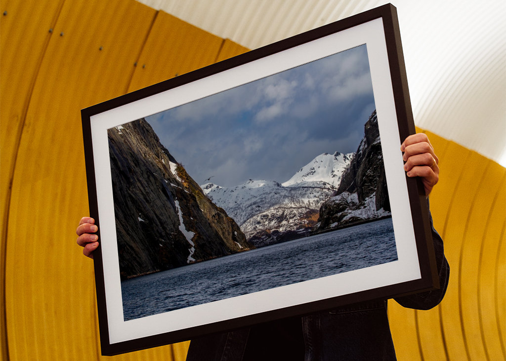 Der Trollfjord auf den Lofoten in Norwegen