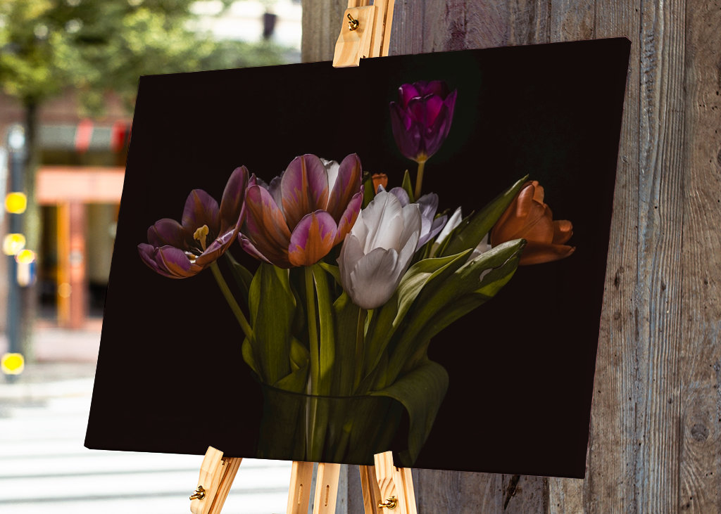 En nydelig bukett tulipaner