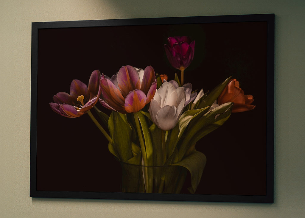 En nydelig bukett tulipaner