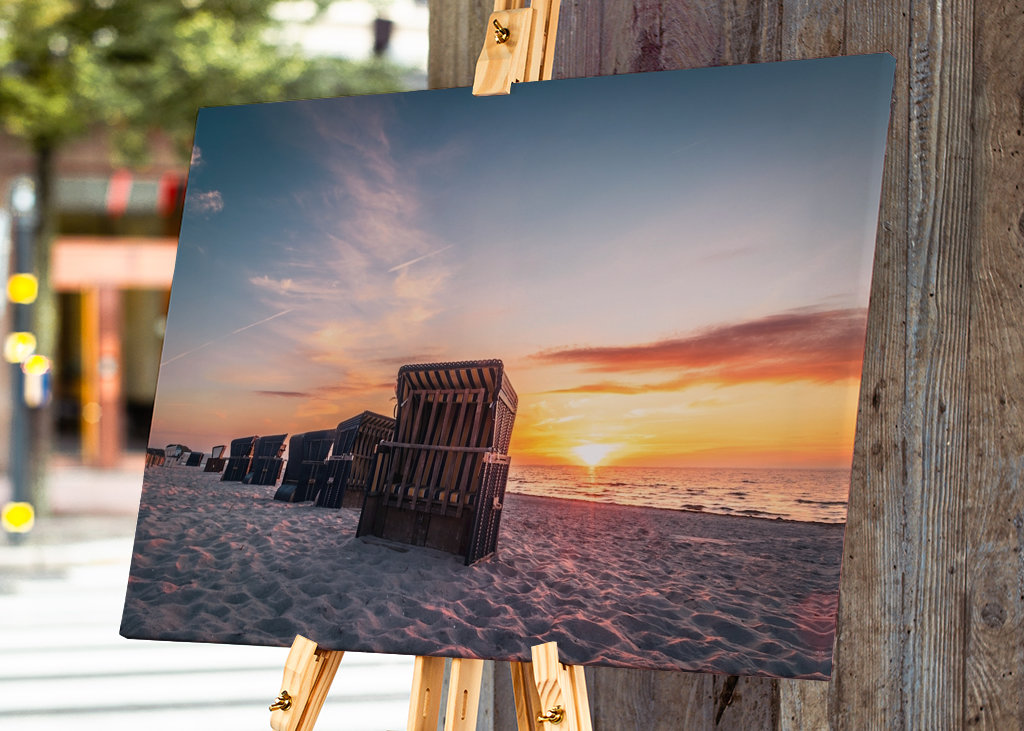 Solnedgang Østersøen strand
