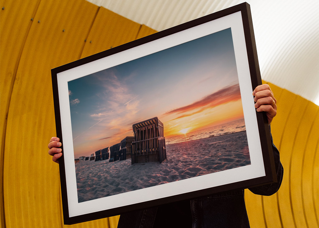 Solnedgang Østersøen strand