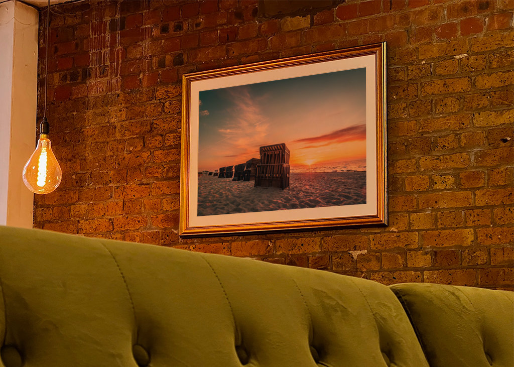 Solnedgang Østersøen strand