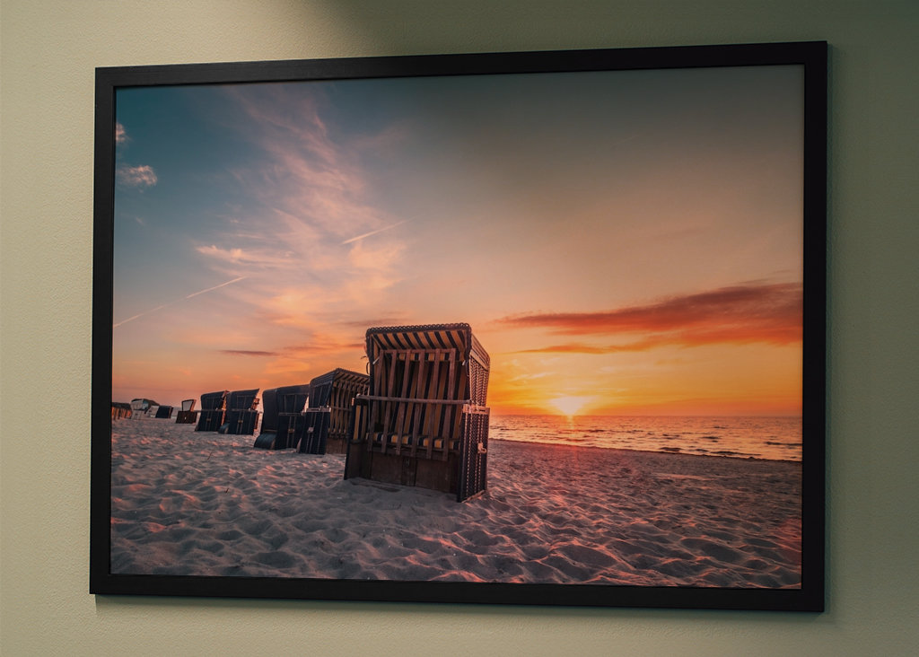 Solnedgang Østersøen strand