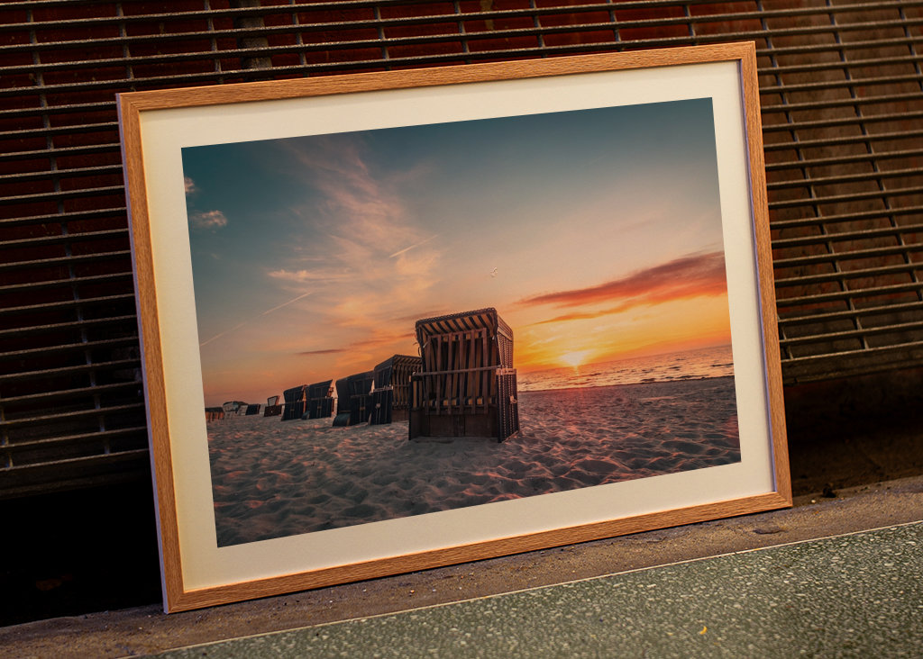 Solnedgang Østersøen strand