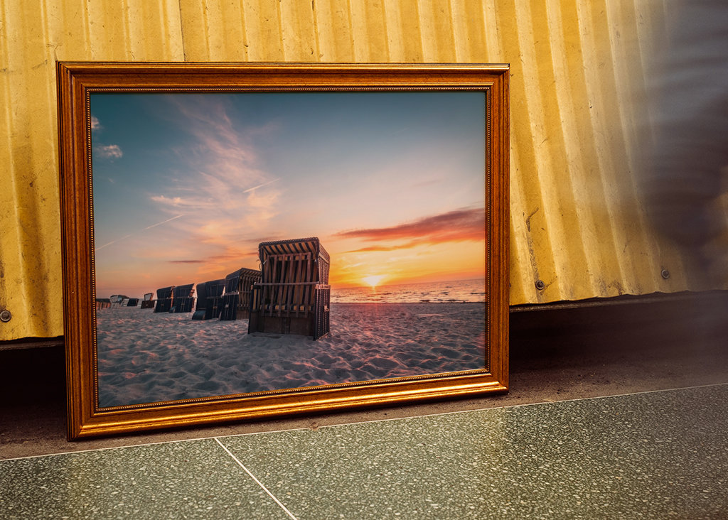 Solnedgang Østersøen strand