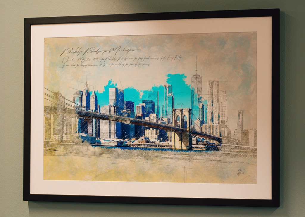 Brooklyn Bridge nach Manhattan