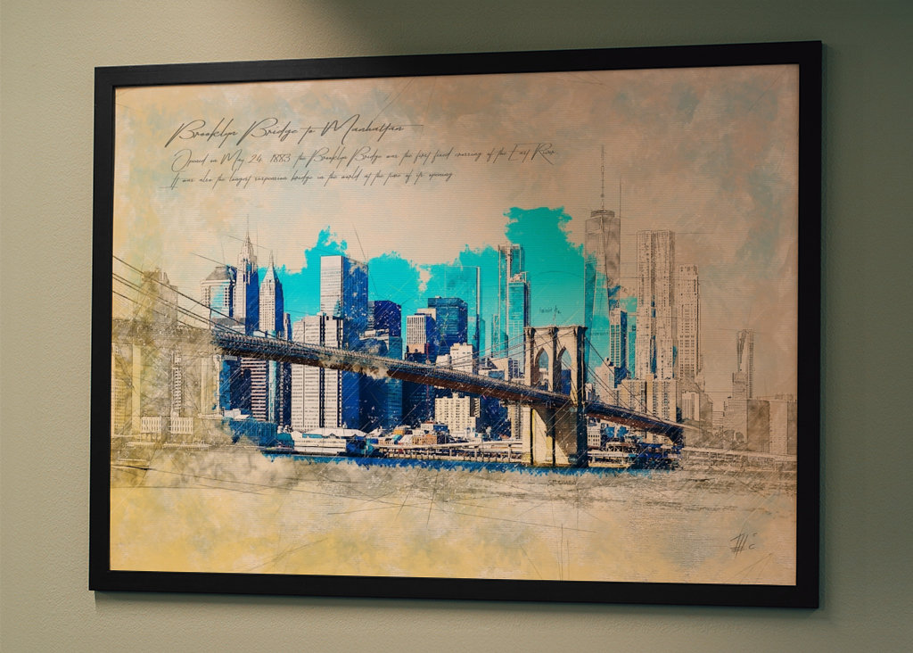 Brooklyn Bridge nach Manhattan