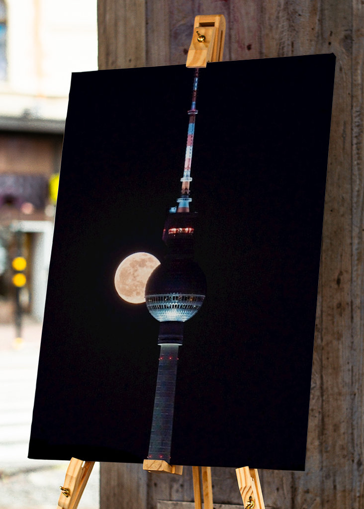 Vollmond am Fernsehturm 2