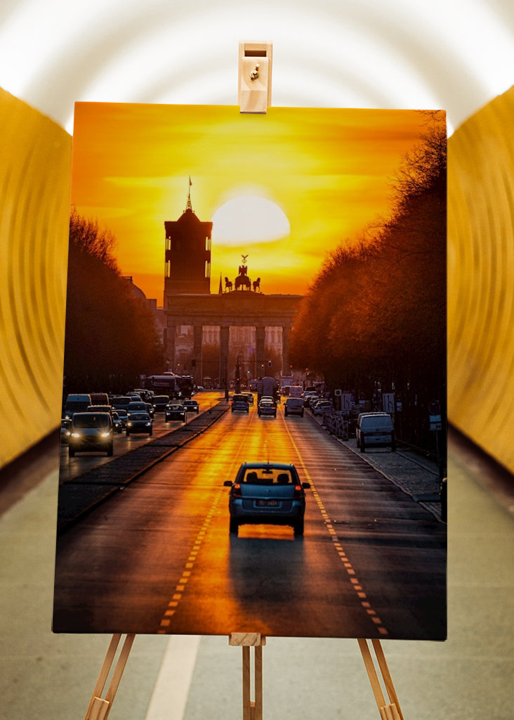 Sonne am Brandenburger Tor