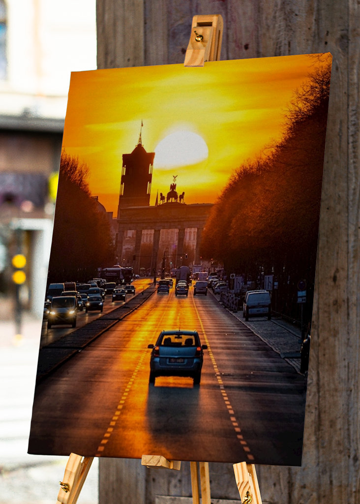 Sonne am Brandenburger Tor