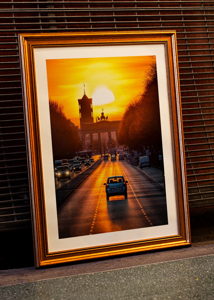 Sonne am Brandenburger Tor