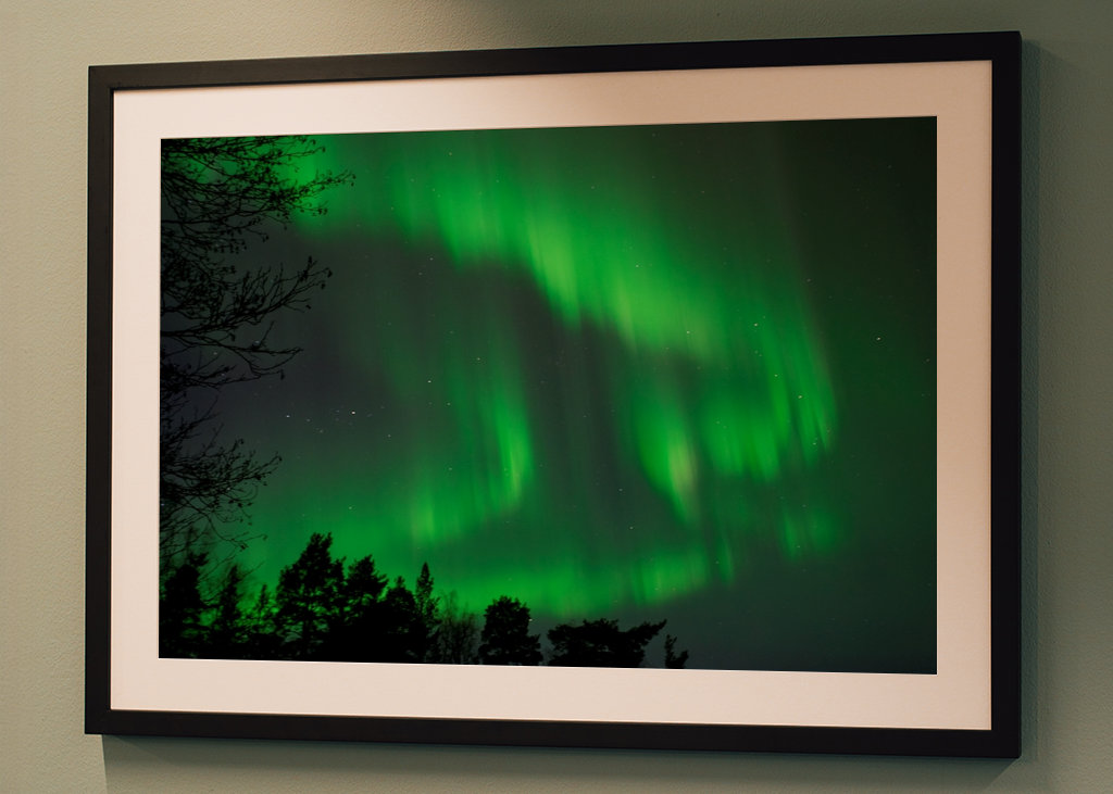 Aurora boreale sopra la Svezia