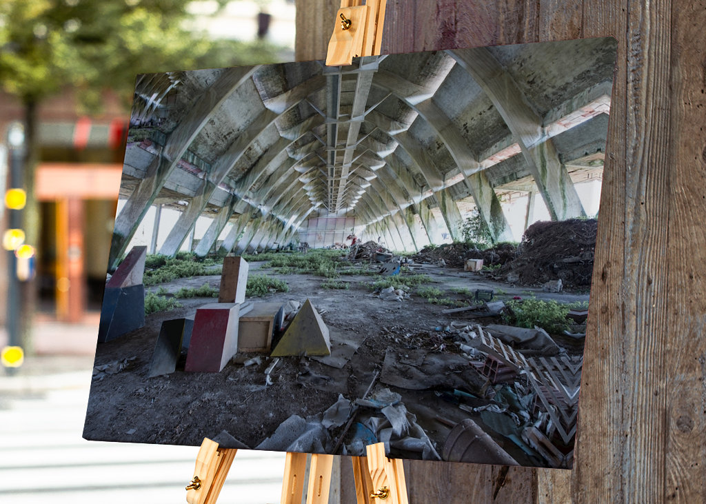 Verfall Beton Halle Lost place