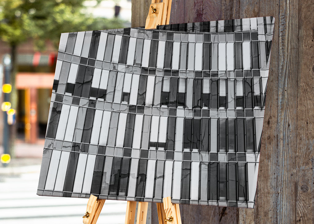 Fekete-fehér homlokzat