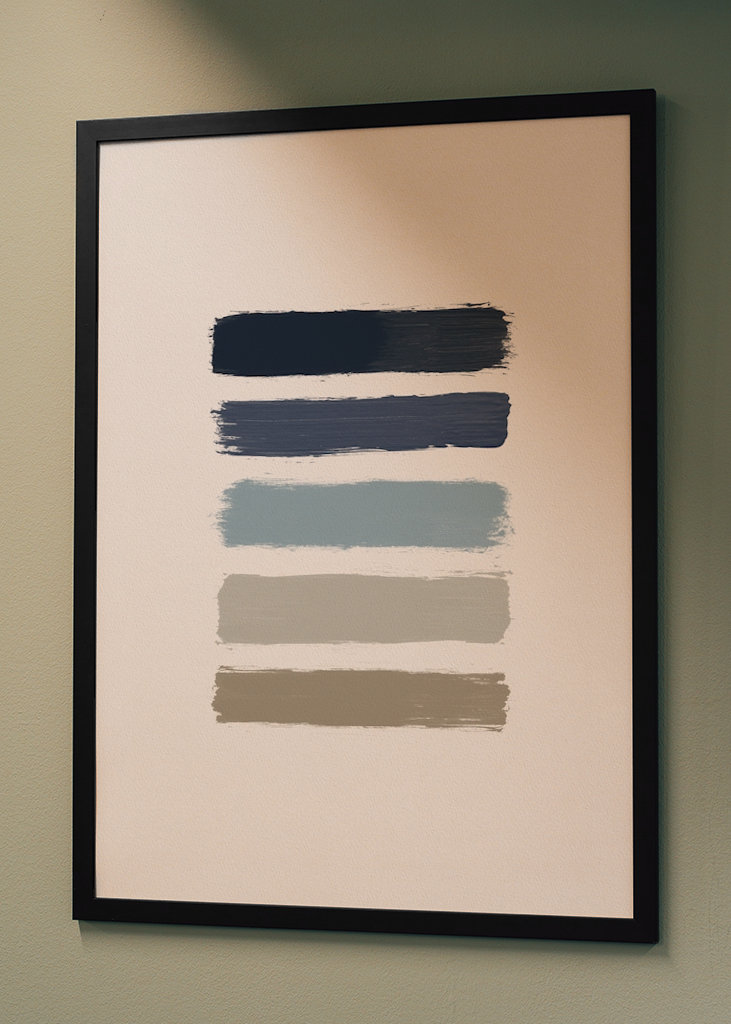 Blue & Taupe Stripes