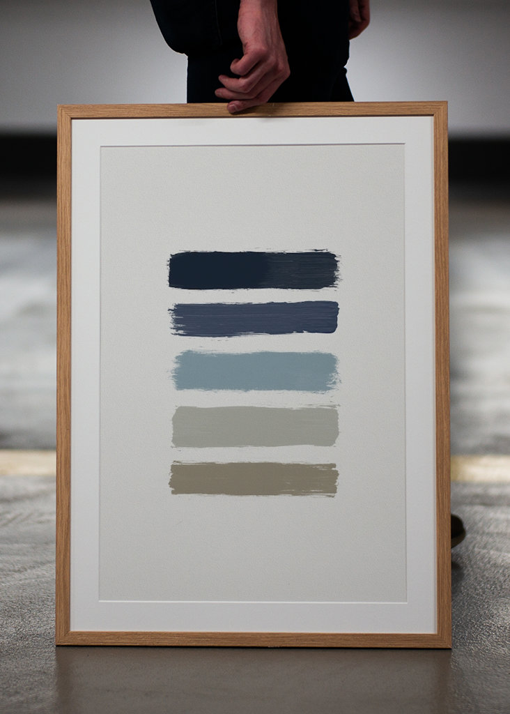 Blue & Taupe Stripes