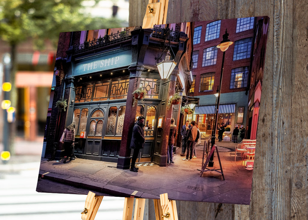 London Soho om natten.