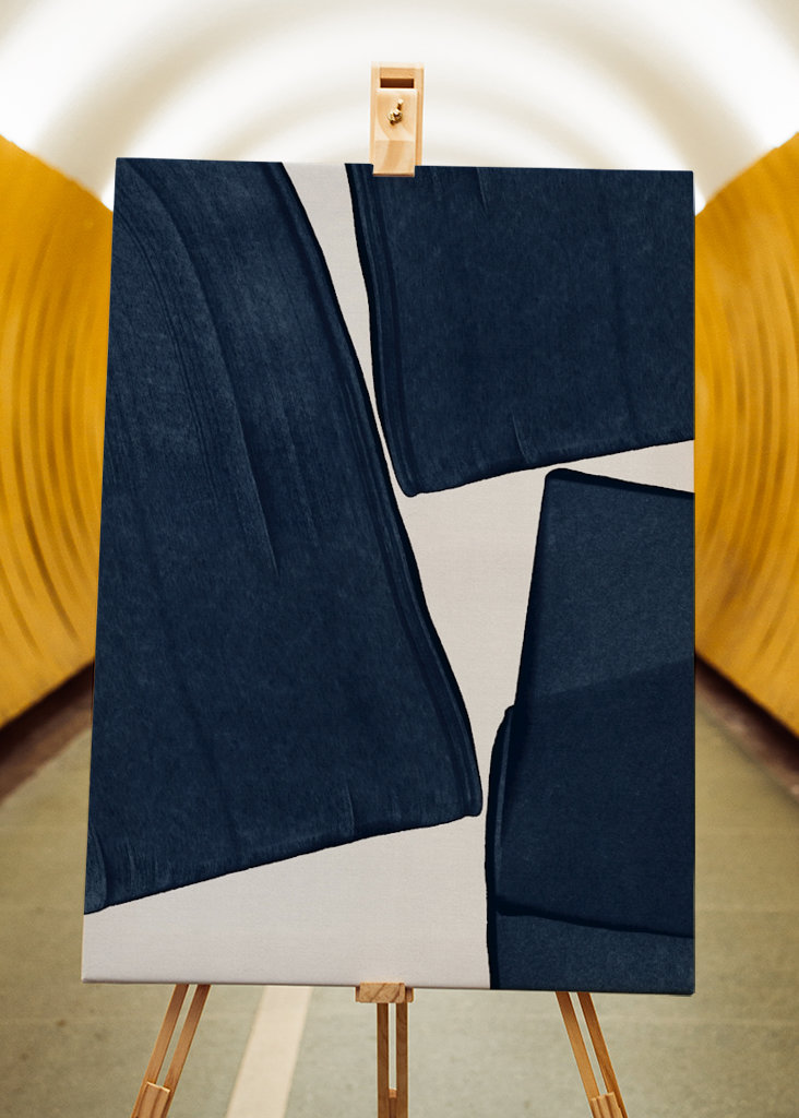 Minimalist Painting Blue III